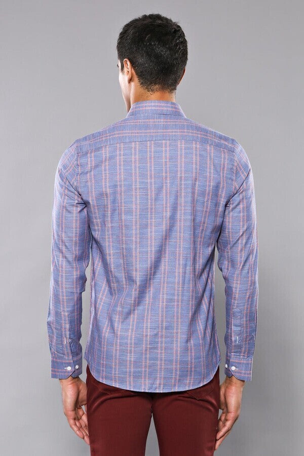 WSS Casual Plaid Blue Shirt  - Walsall