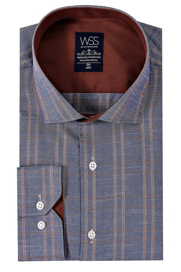 WSS Casual Plaid Blue Shirt  - Walsall