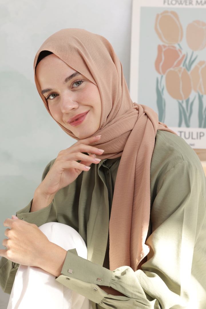 TLD Women Allday Camel شال حرير المدينة المنورة - سانت كلاود
