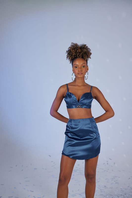 HLLY Women Fancy Skirt Navy - Pomezia