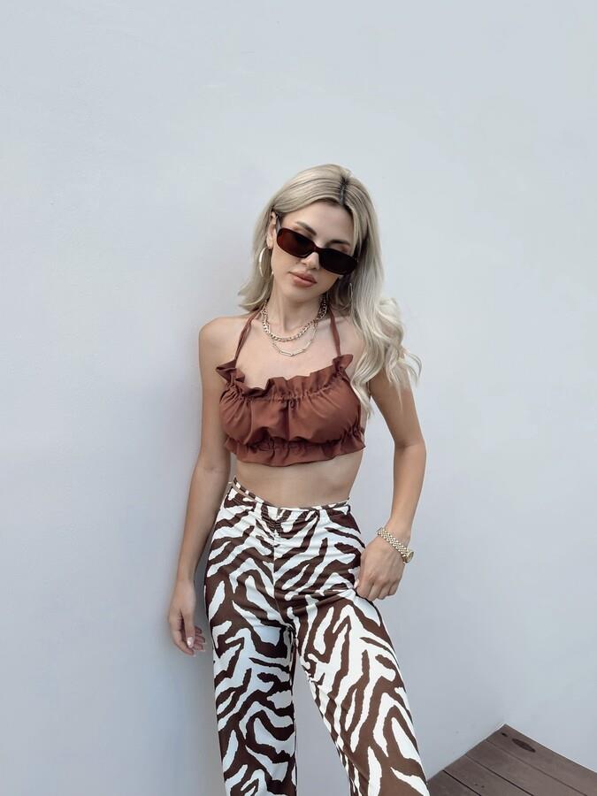 HLLY Women Kyle Crop Brown - Toluca