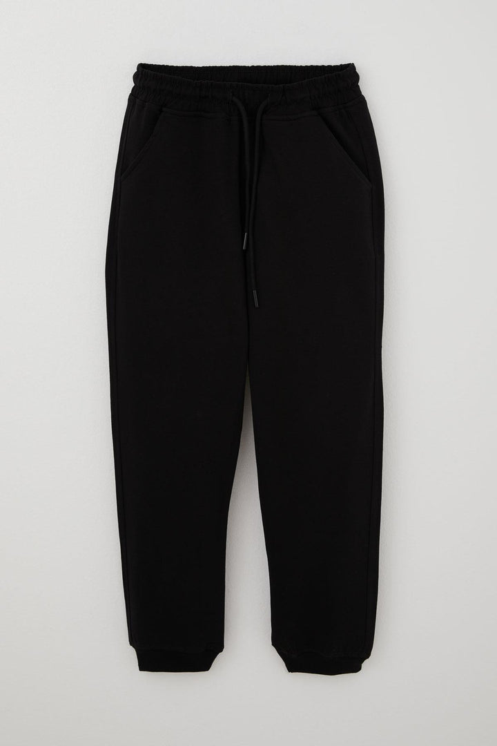 BRE Cegısa Boys' Sweatpants with Drawstring Waistband and Pockets, Elastic Waist, 102 Years, Black - Maidstone