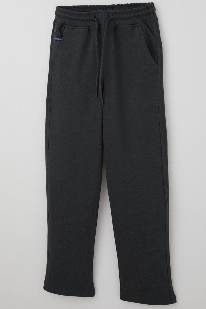 BRE Cegısa Erkek Çocuk Eşofman Altı Bağcıklı Cepli Beli Lastikli 6-9 Yaş, Füme - San Severo