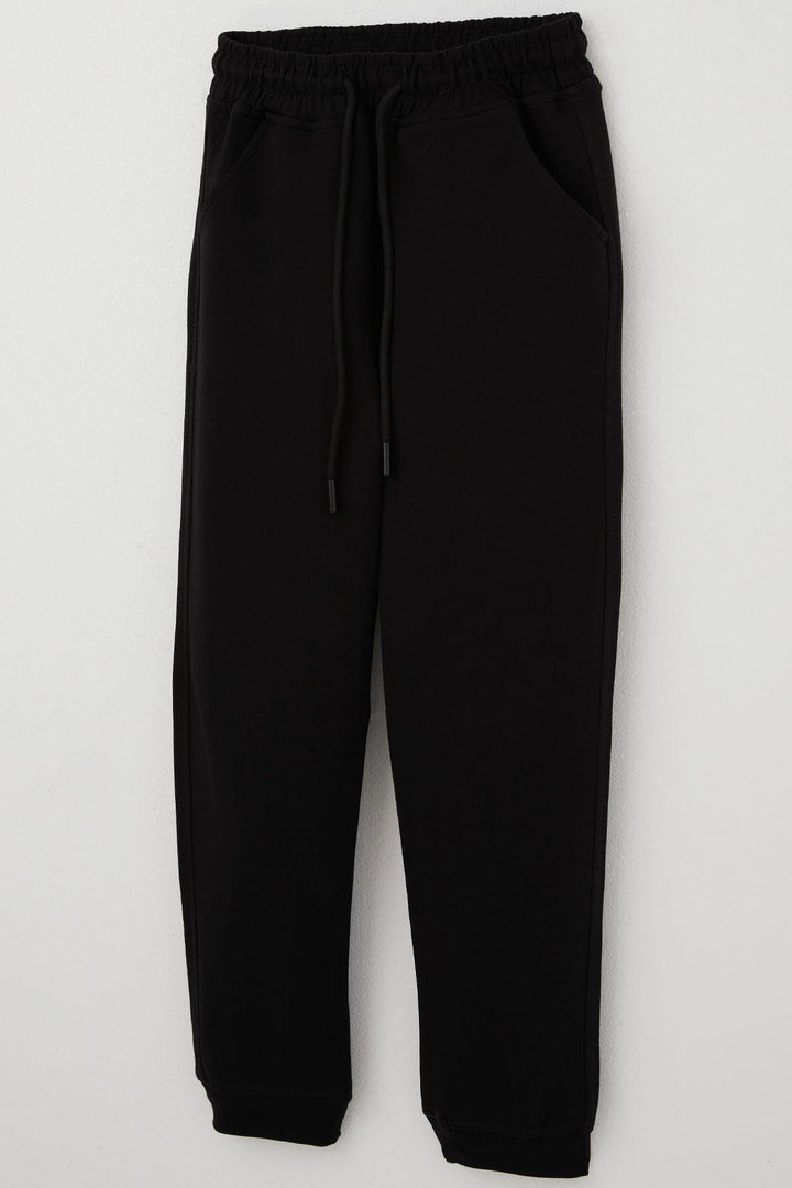 BRE Cegısa Boys' Sweatpants with Drawstring Pockets 6-9 Years, Black - San Tan Valley