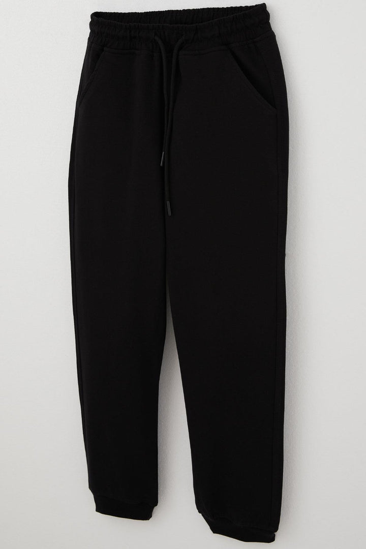 BRE Cegısa Boys' Sweatpants with Drawstring Waistband and Pockets, Elastic Waist, 102 Years, Black - Maidstone