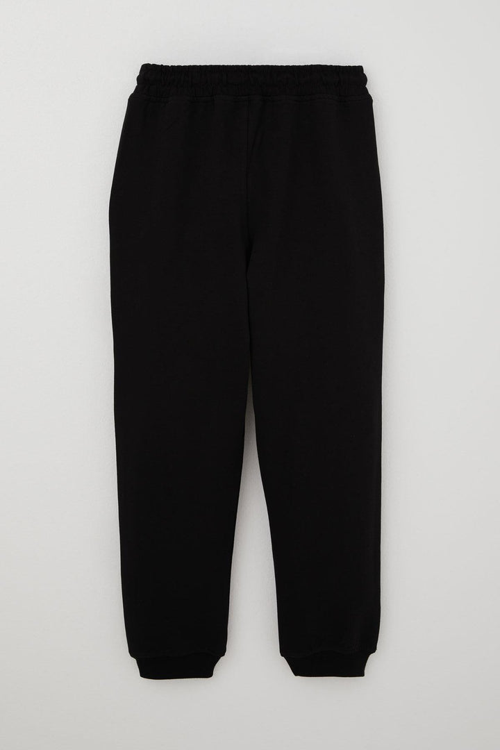 BRE Cegısa Boys' Sweatpants with Drawstring Waistband and Pockets, Elastic Waist, 102 Years, Black - Maidstone