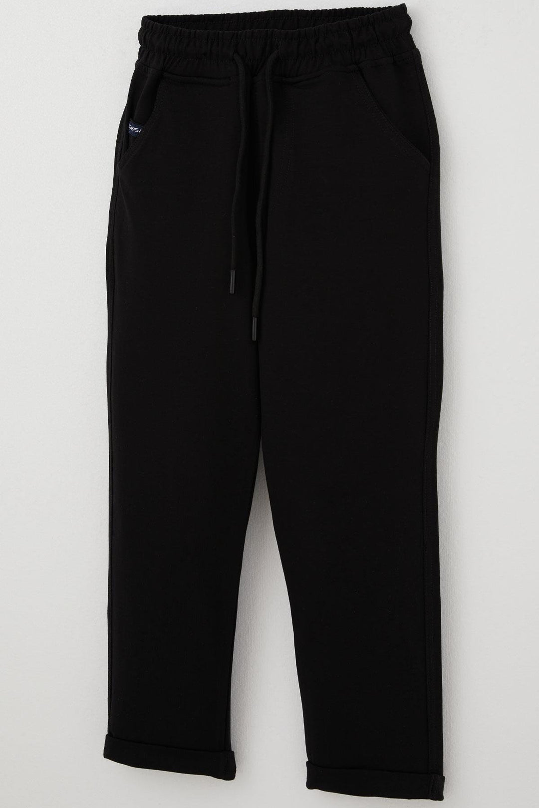 BRE Cegısa Erkek Çocuk Eşofman Altı Bağcıklı Cepli Beli Lastikli 6-9 Yaş, Siyah - La Rochelle