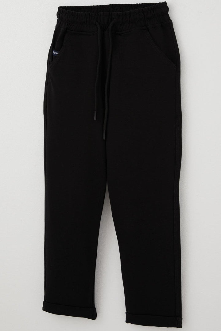 BRE Cegısa Erkek Çocuk Eşofman Altı Bağcıklı Cepli Beli Lastikli 6-9 Yaş, Siyah - La Rochelle