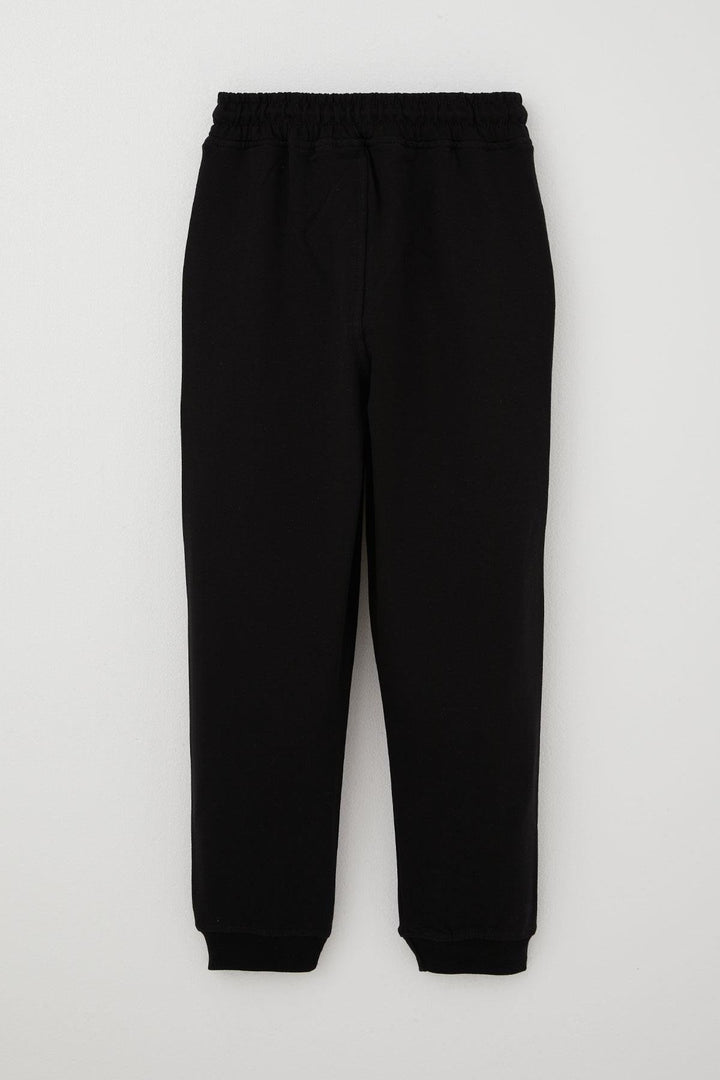 BRE Cegısa Boys' Sweatpants with Drawstring Pockets 6-9 Years, Black - San Tan Valley