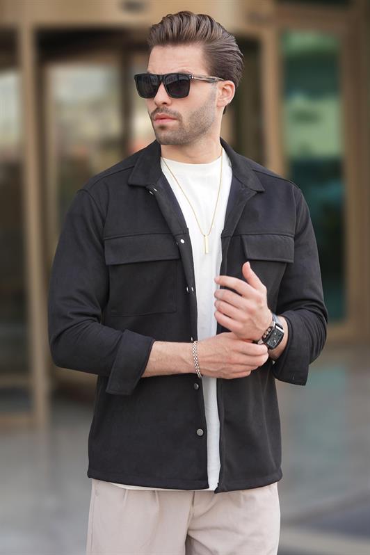 MDX Black Pocket Detailed Shirt Jacket 6748 - Ciudad del Carmen