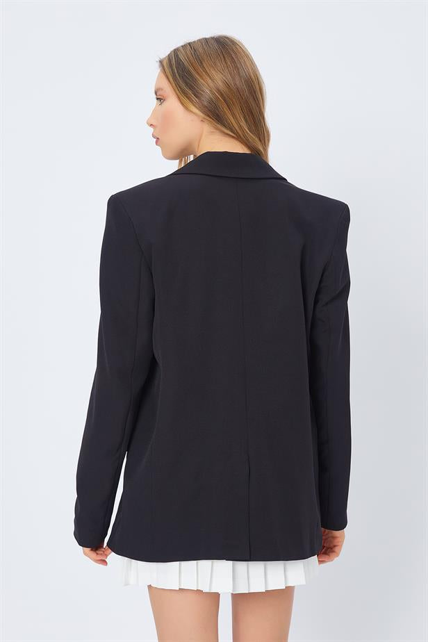 RYN Oversize Blazer Jacket - BLACK - McAllen