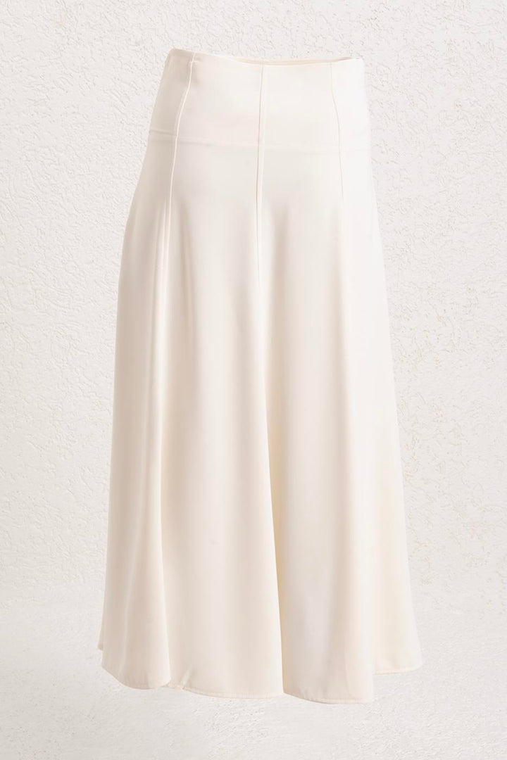 BSL Women Midi Flared Skirt with Pocket Detail - Gouda