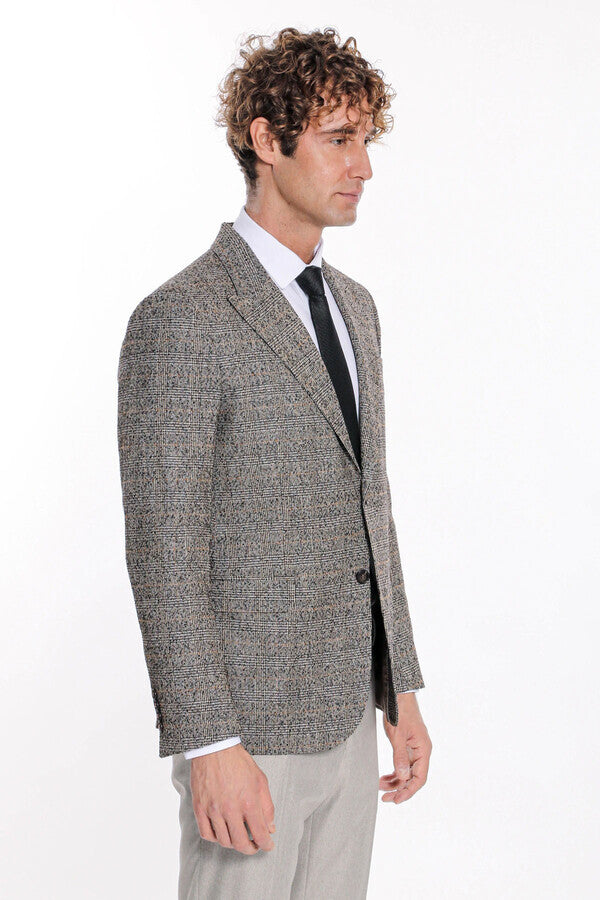 WSS Checked Black Men Blazer  - Tallinn