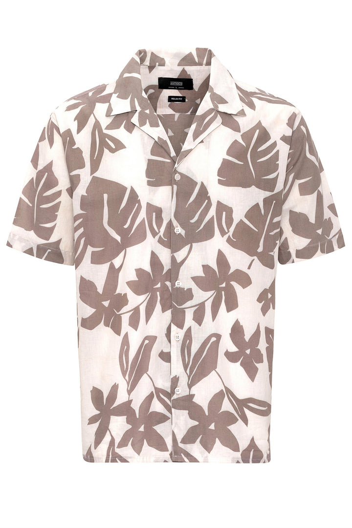ANT Floral Patterned Top Collar Men's Shirt - Zimapan