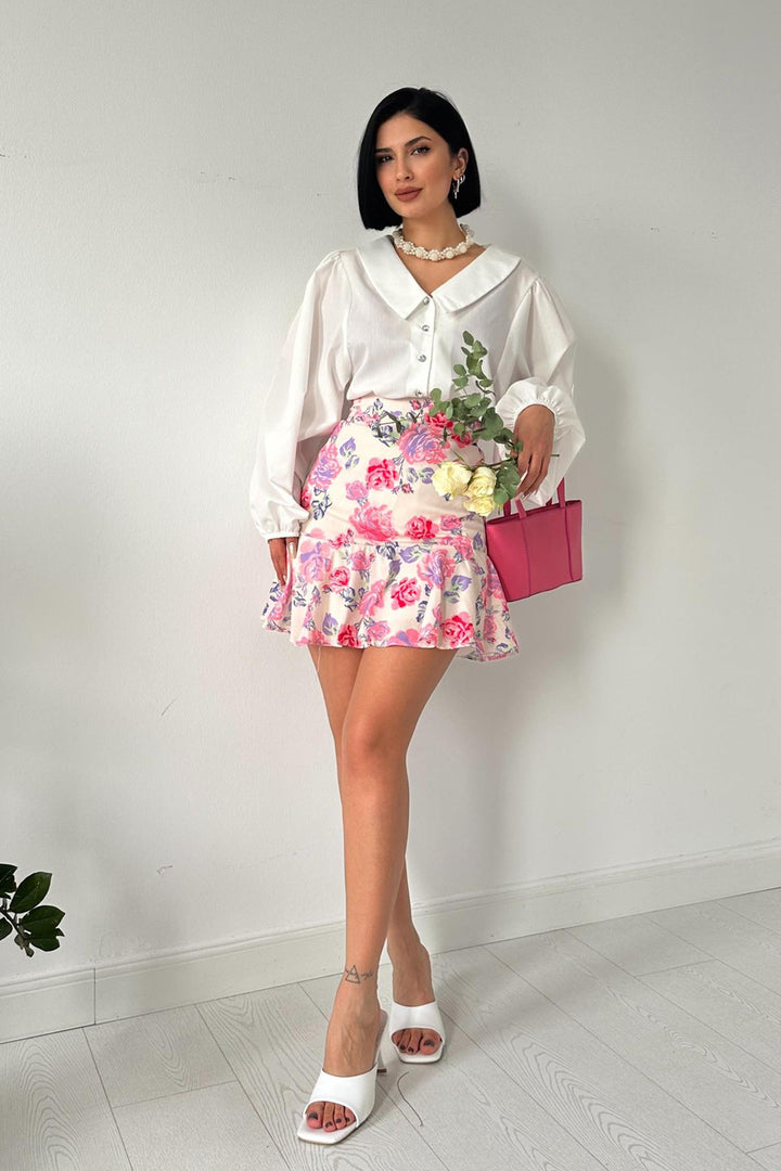 ELS Floral Skirt - Pink - Paignton