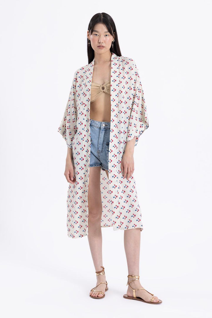 BSL Women Floral Print Kimono - Monterotondo