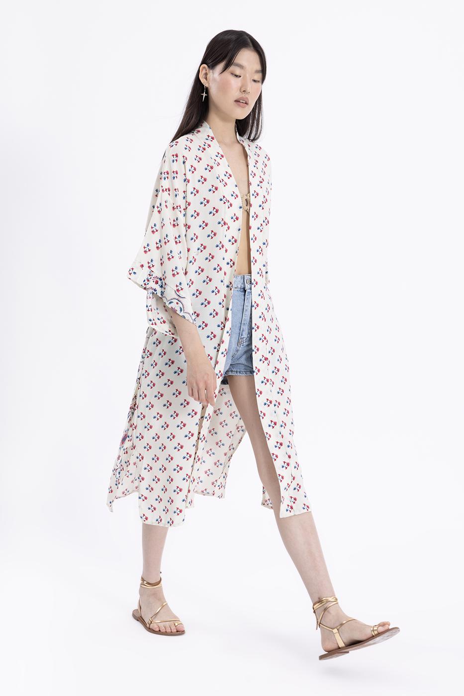 BSL Women Floral Print Kimono - Monterotondo