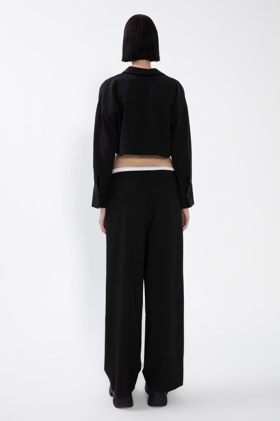 BSL Women Wide Trousers with Double Waistband - Netishyn