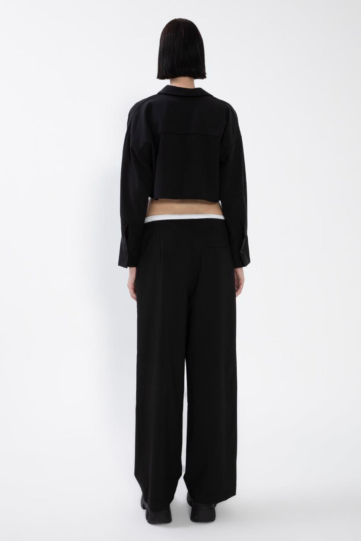 BSL Women Wide Trousers with Double Waistband - Netishyn