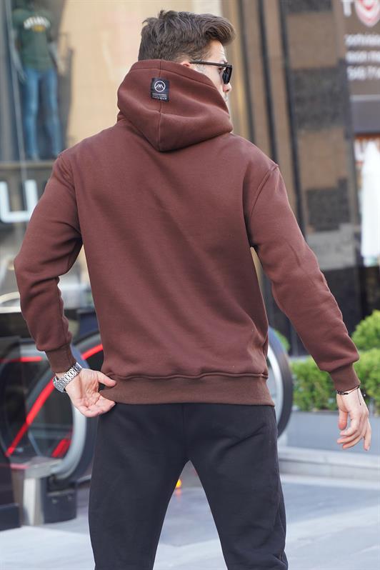 MDX Dark Brown Zippered Hooded Sweatshirt 6143 - Lipjan