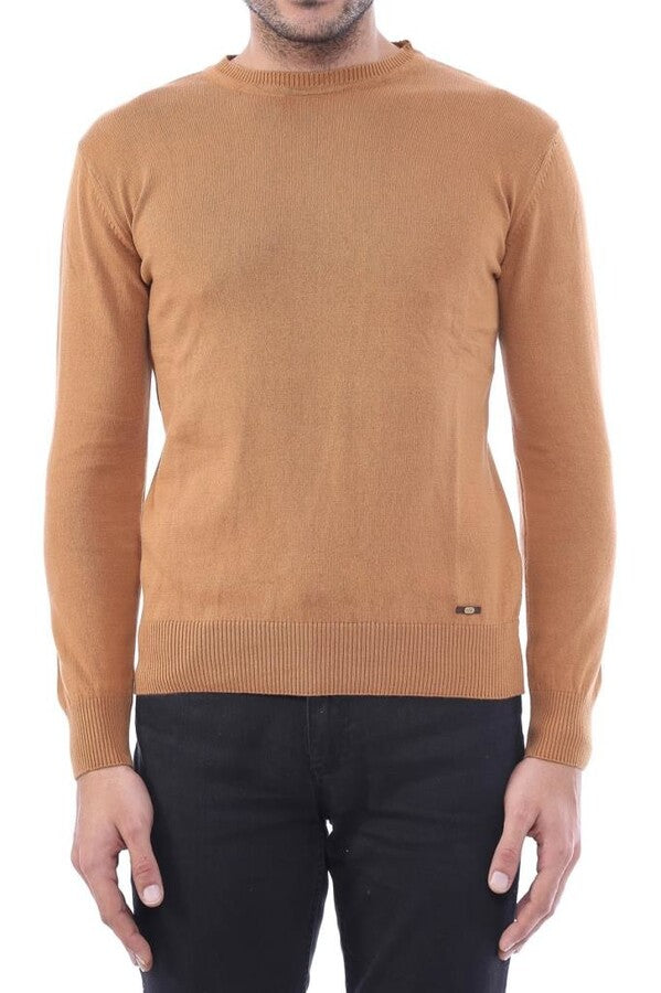 WSS Circle Collar Camel Color Sweater  - Rioverde