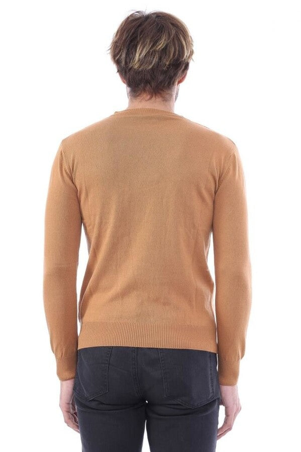 WSS Circle Collar Camel Color Sweater  - Rioverde