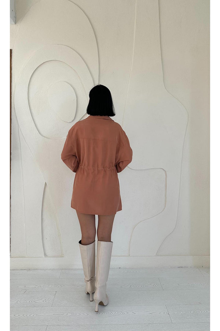 ELS Snap-button Tunnel Shirt - Terracotta - Twickenham