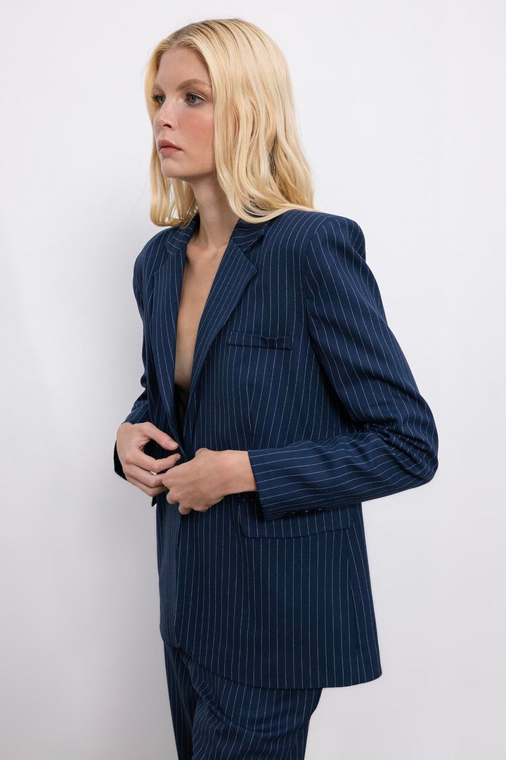 BSL Women Striped Blazer Jacket - Boynton Beach