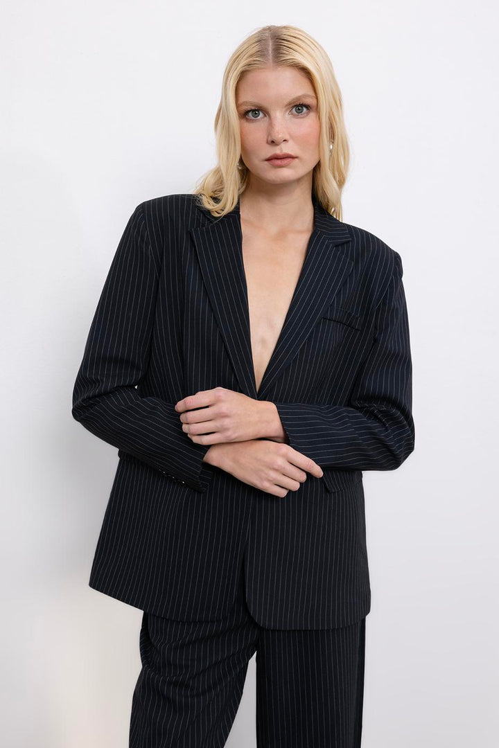 BSL Women Striped Blazer Jacket - Huntsville