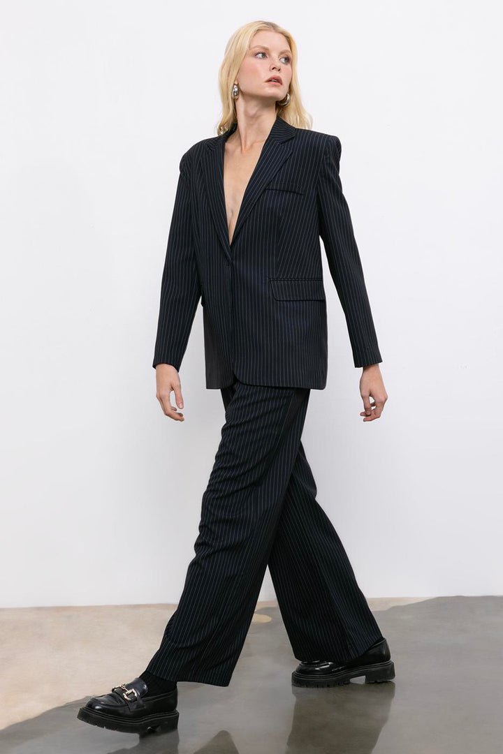 BSL Women Striped Blazer Jacket - Huntsville