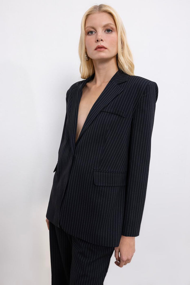 BSL Women Striped Blazer Jacket - Huntsville