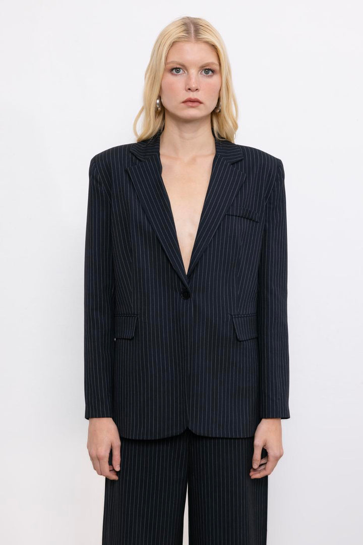 BSL Women Striped Blazer Jacket - Huntsville