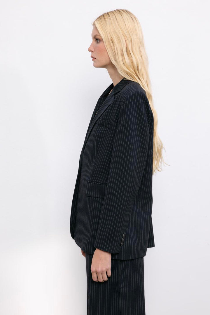 BSL Women Striped Blazer Jacket - Huntsville