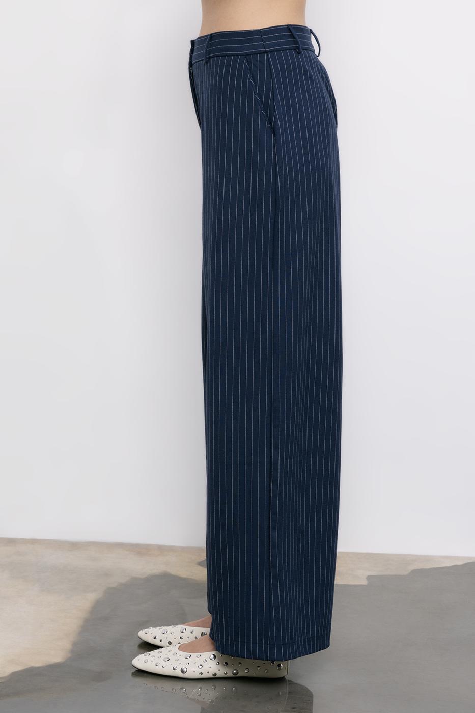 BSL Women Striped Wide Leg Trousers - Dubuque