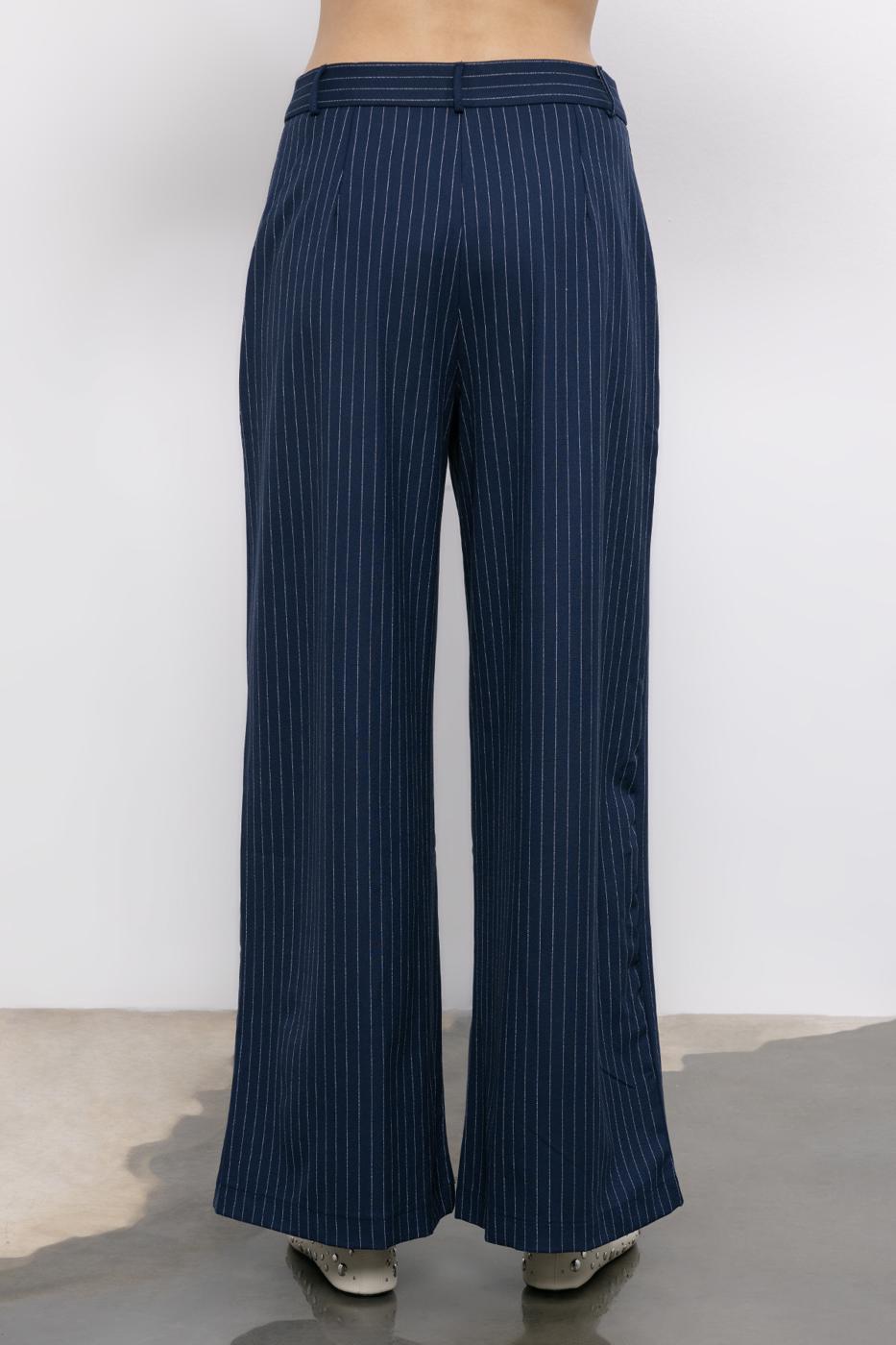 BSL Women Striped Wide Leg Trousers - Dubuque