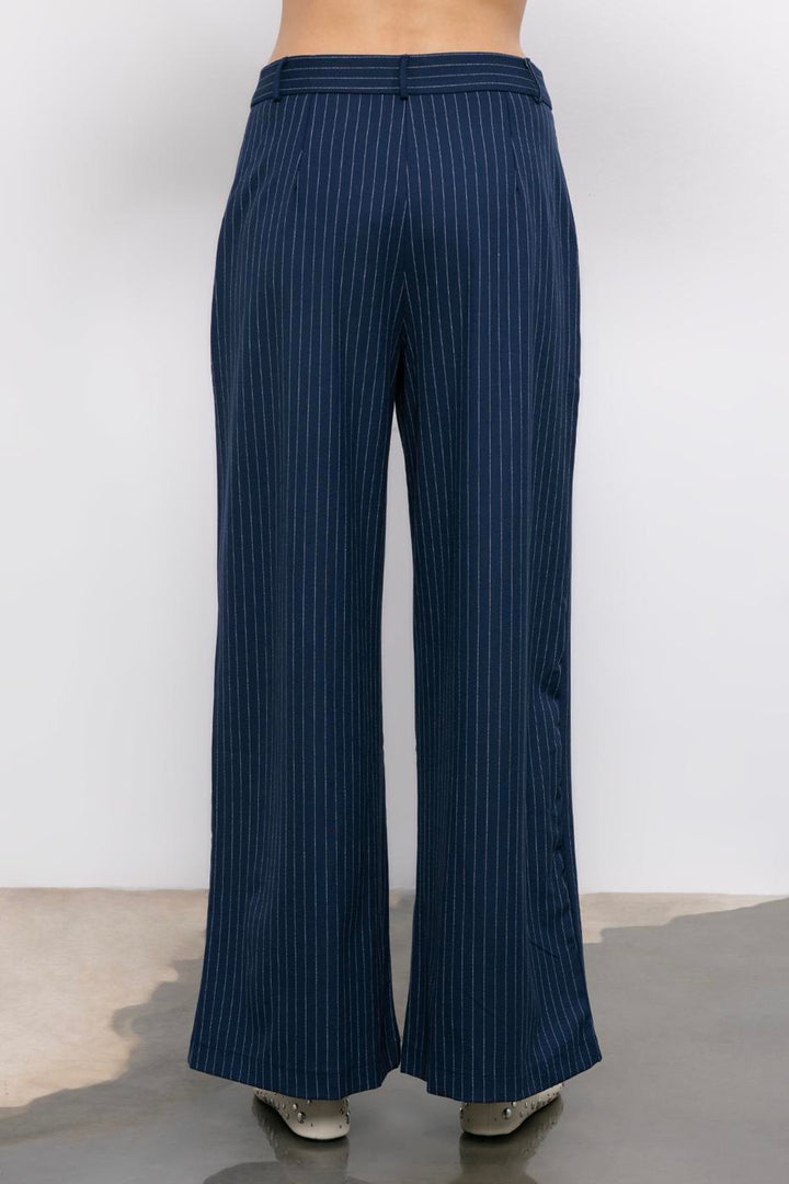 BSL Women Striped Wide Leg Trousers - Dubuque