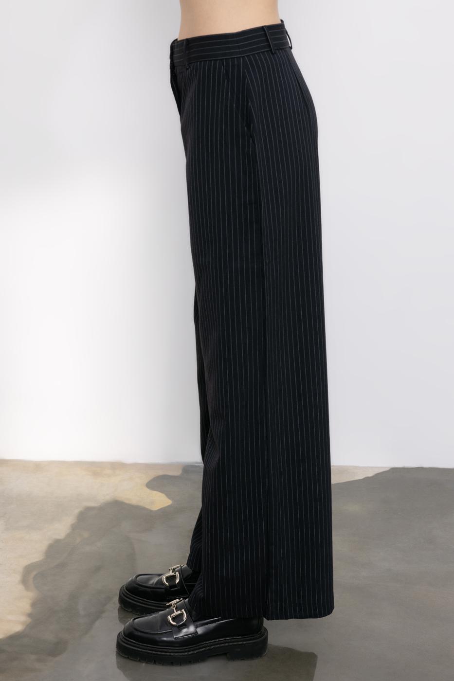 BSL Women Striped Wide Leg Trousers - Fort McMurray