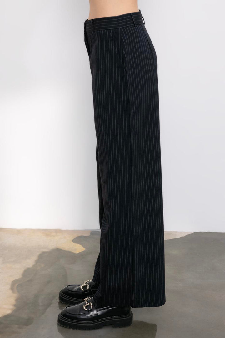 BSL Women Striped Wide Leg Trousers - Fort McMurray