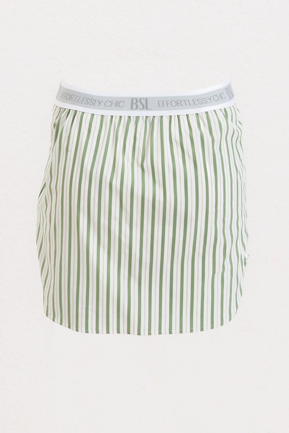 BSL Women Striped Cotton Mini Skirt - Ilford