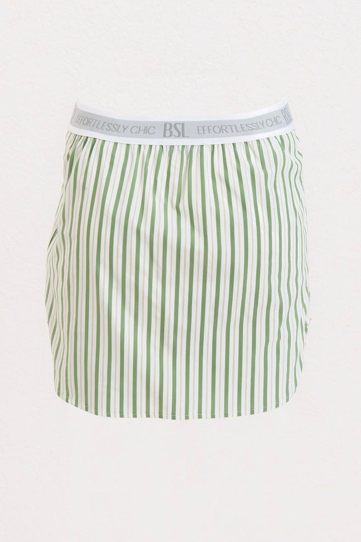 BSL Women Striped Cotton Mini Skirt - Ilford