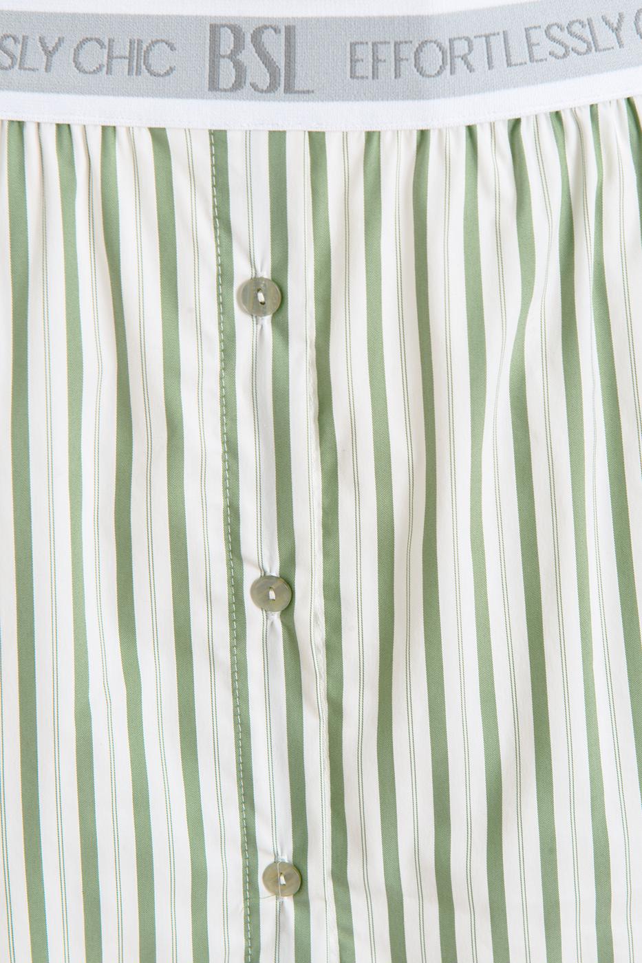 BSL Women Striped Cotton Mini Skirt - Ilford