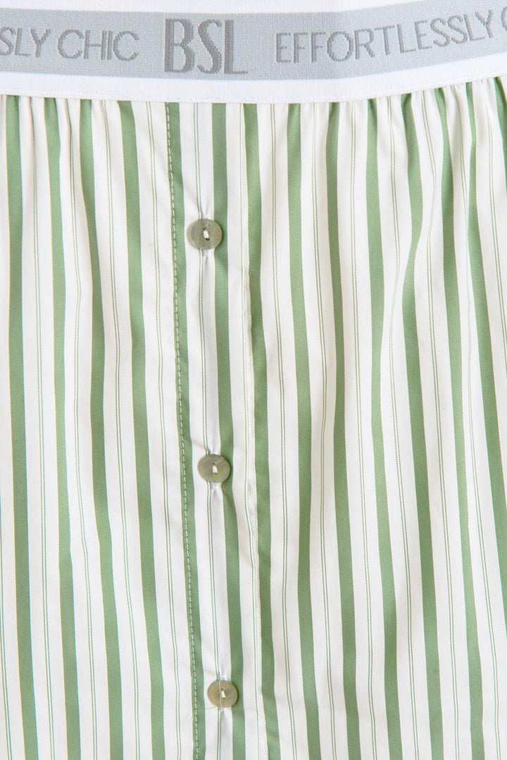 BSL Women Striped Cotton Mini Skirt - Ilford
