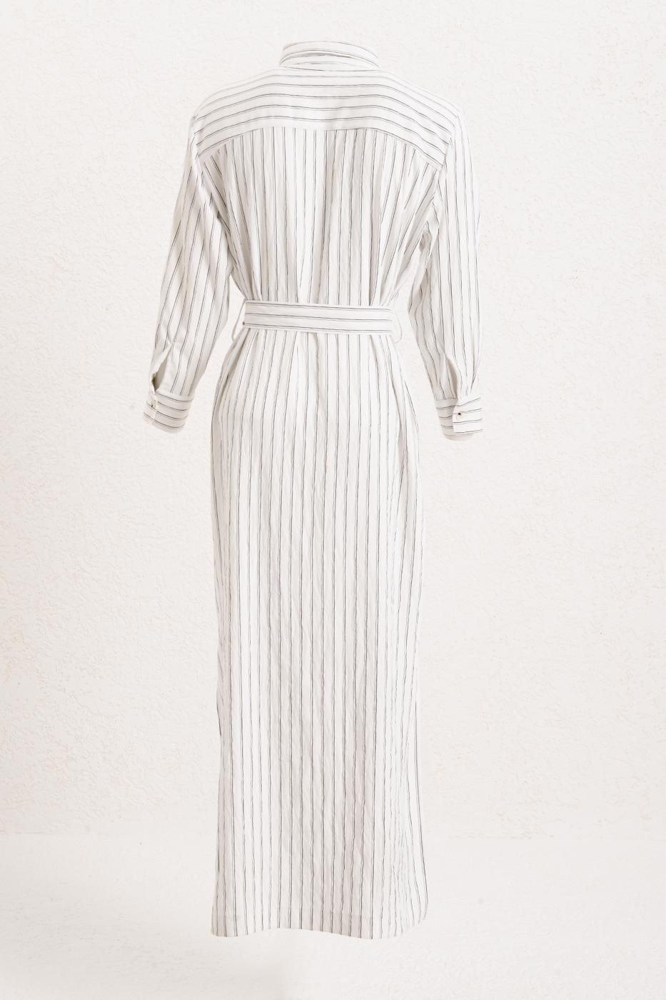 BSL Women Striped Midi Shirt Dress - Port St. Lucie