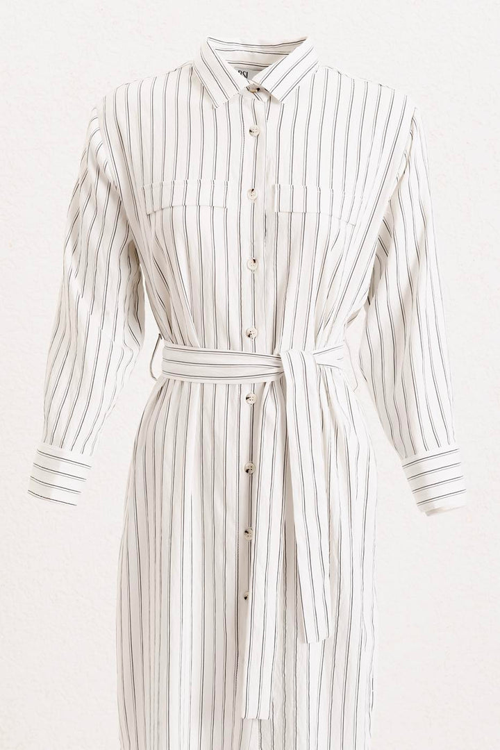 BSL Women Striped Midi Shirt Dress - Port St. Lucie