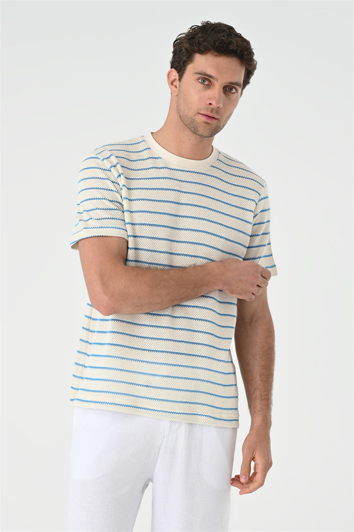 ANT Striped Knitted Men's T-Shirt - Levallois-Perret