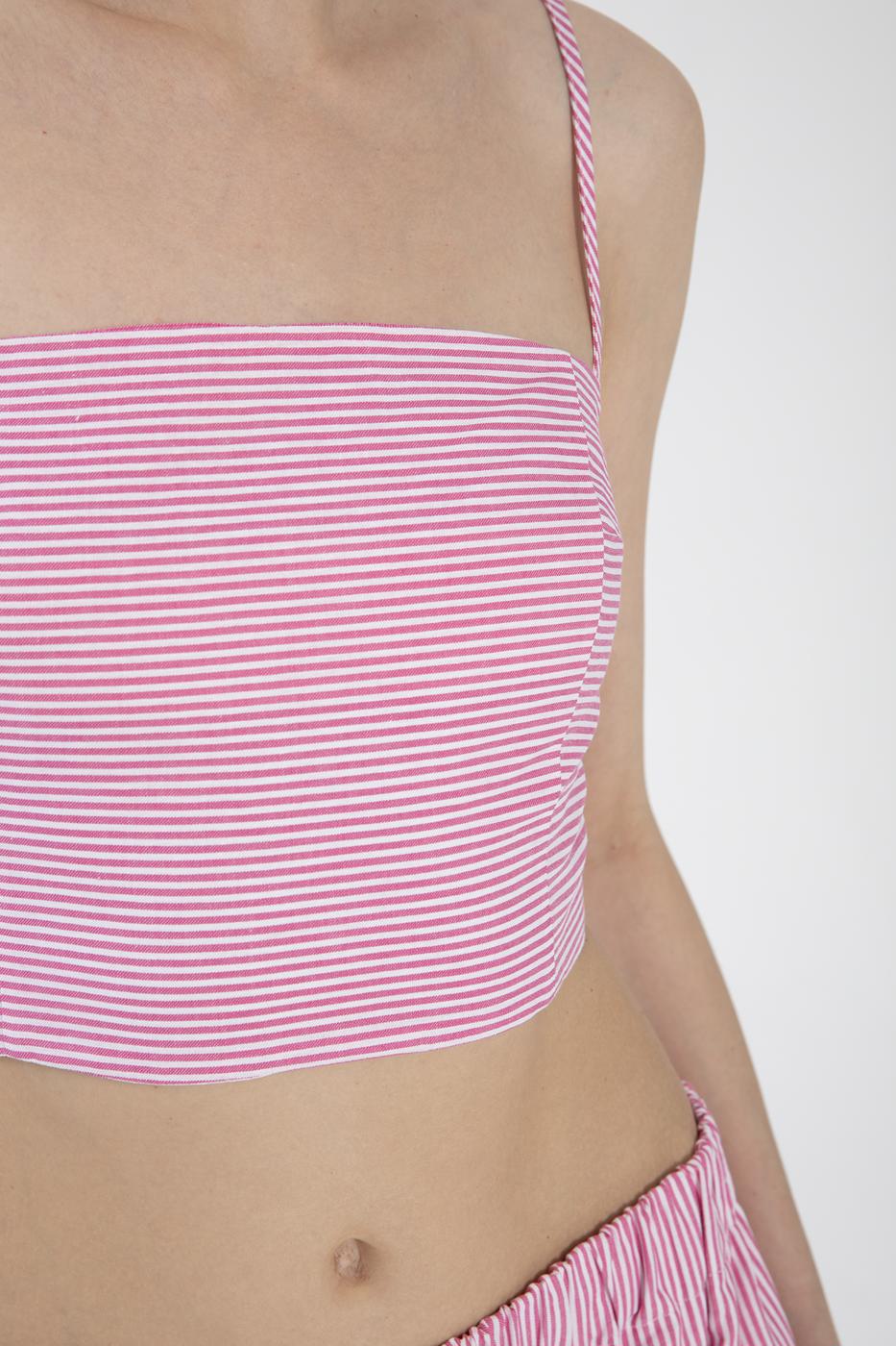 BSL Women Striped Poplin Strappy Bustier - Arlington