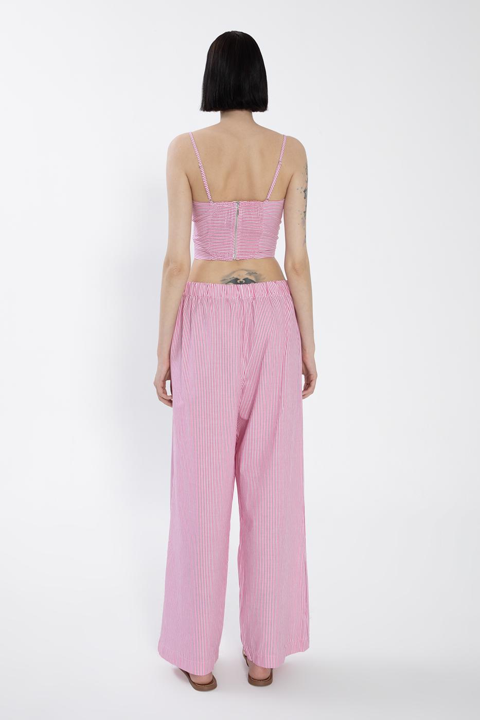 BSL Women Striped Poplin Trousers - Balingen