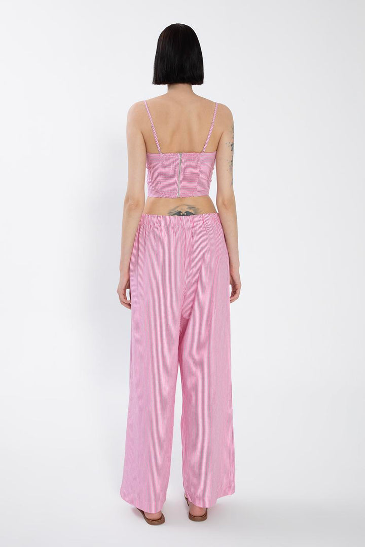 BSL Women Striped Poplin Trousers - Balingen