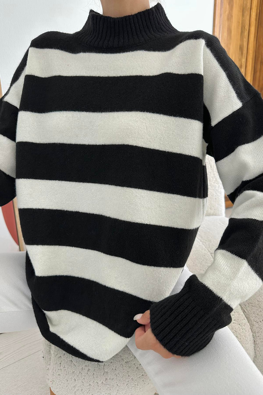 ELS Striped Knit Sweater - Black - Tezonapa