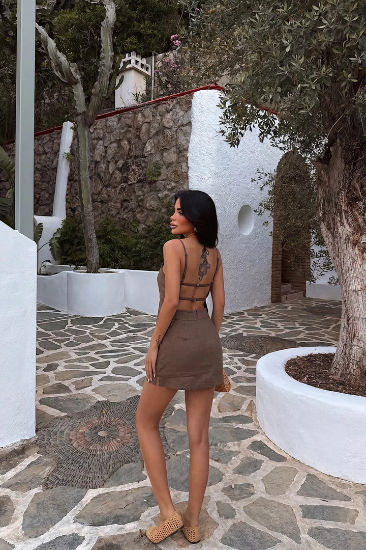 EYY Women Coffee-colored Skirt Set - Leesburg